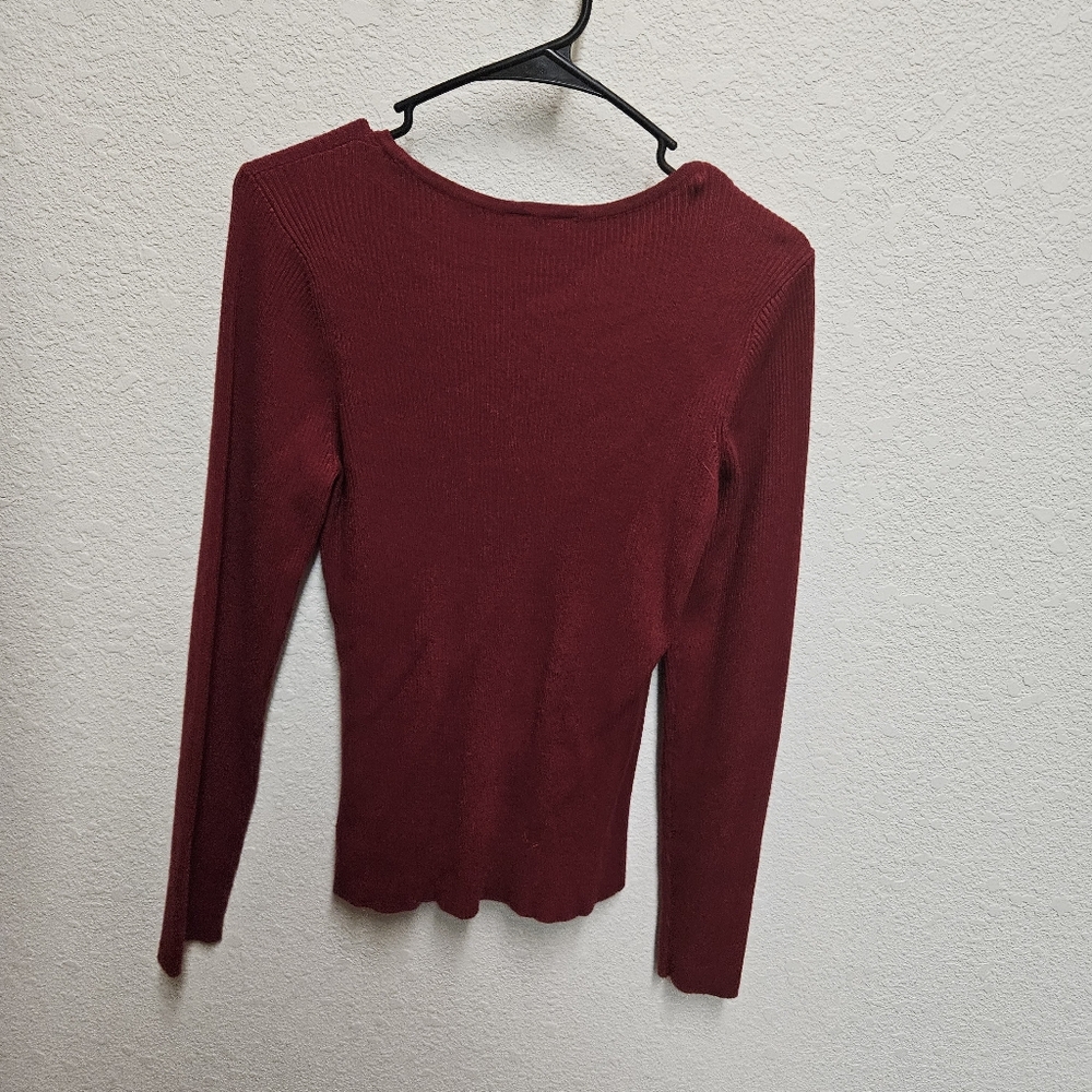 Maroon ribbed top - Picture 3 of 3